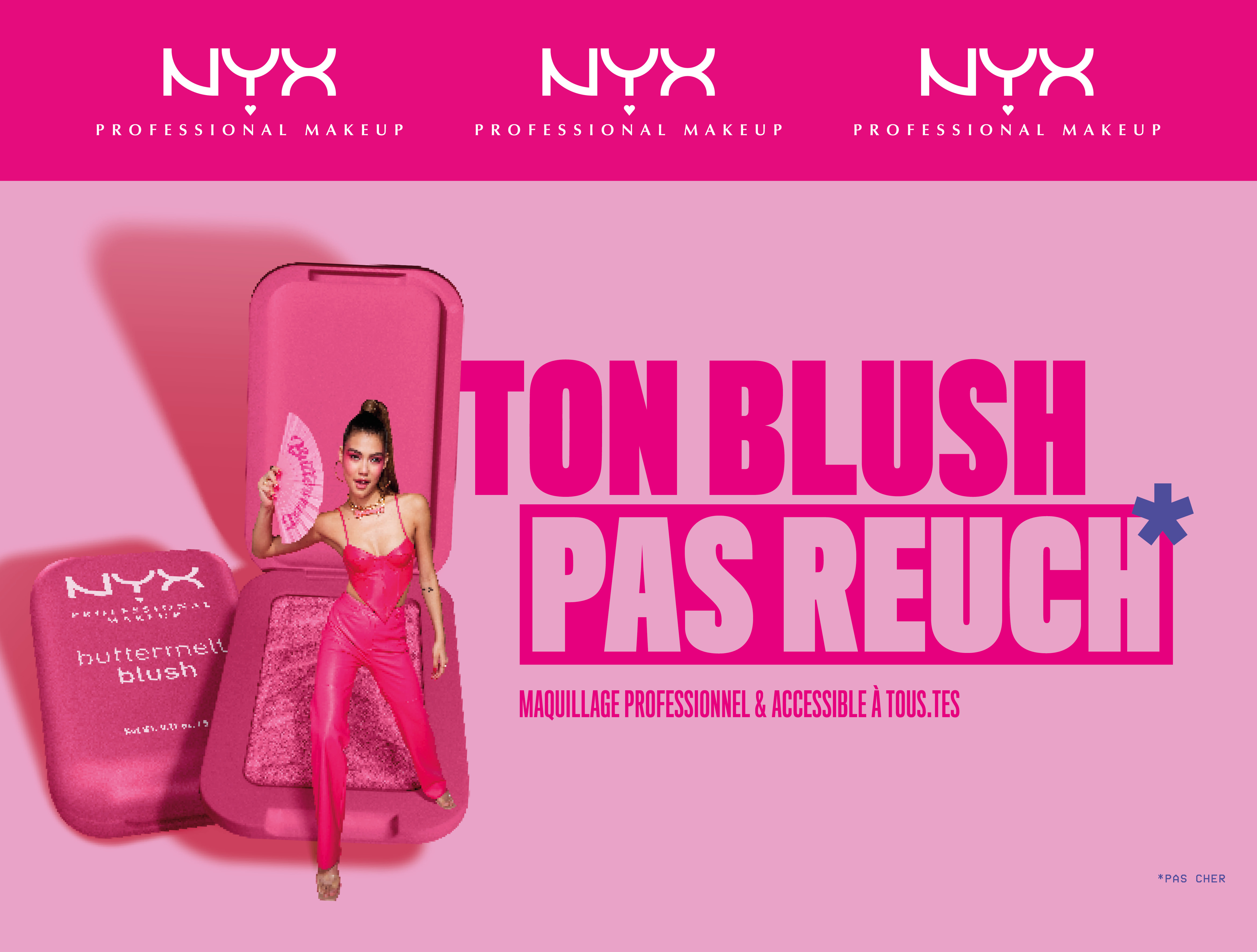 photo de la campagne réalisée pour NYX par l'agence raymonde