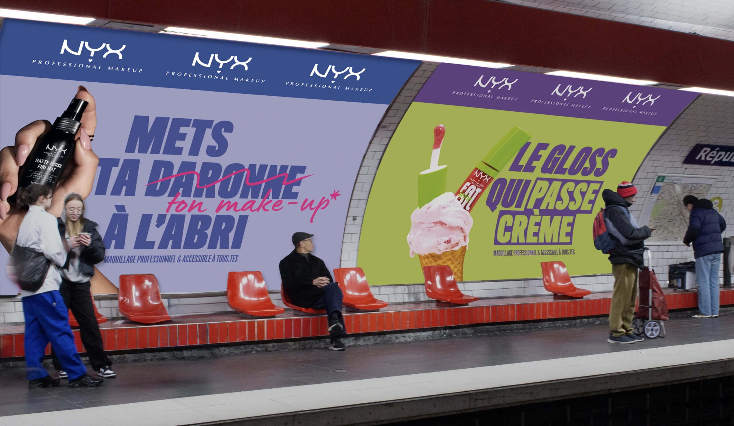 photo de la campagne réalisée pour NYX par l'agence raymonde